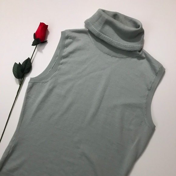 Lafayette 148 New York Sweaters - Lafayette 148 Sleeveless Wool Turtleneck M